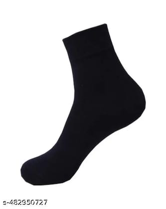 Black plain formal Lycra cotton socks/school socks - 1 Pair