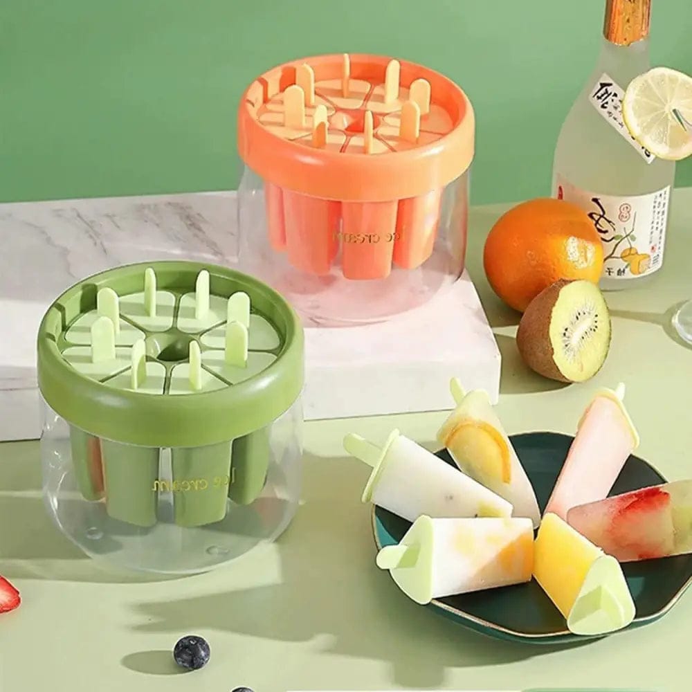 Reusable DIY 8 Pieces Ice Pop Mould | Food Grade, BPA-Free