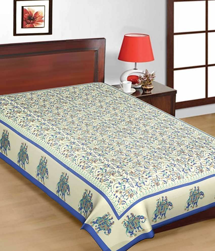 Uniqchoice Cotton Double Bedsheet ( Multi )