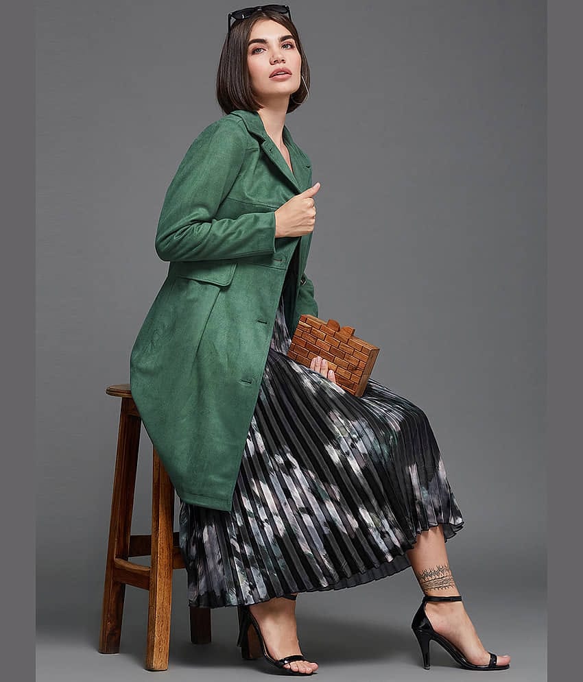 Miss Chase "-" Polyester Green Jackets Pack of 1