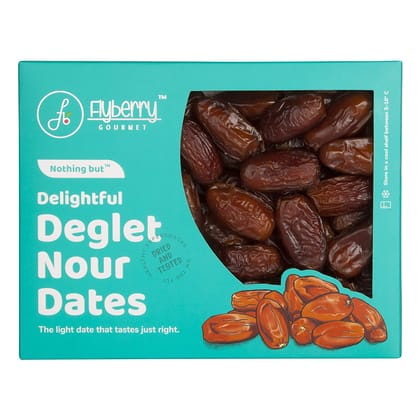 Flyberry Gourmet Deglet Nour Dates (Khajoor/Khajur) 800g | 100% Natural | Rich in Calcium, Iron and Potassium | Instant Energy