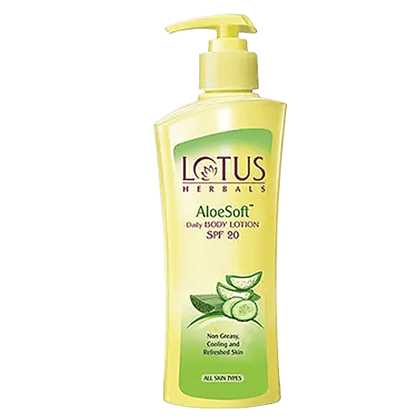 Lotus Herbals Aloesoft Spf 20 Daily Body Lotion - All Skin Types, 250 Ml