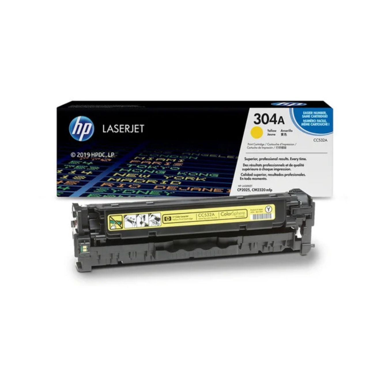 HP 304A Yellow Original LaserJet Toner Cartridge (CC532A)