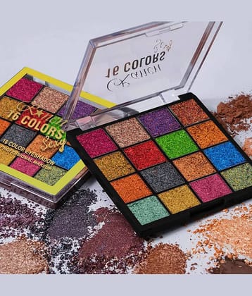 Adbeni Naughty Glow 16 Color Shimmery Eyeshadow Palette 25gm For Long-Lasting (Shade-02)