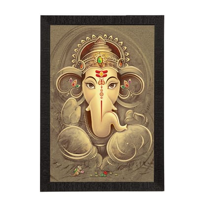 Lord Ganesha Satin Matt Texture UV Art Painting