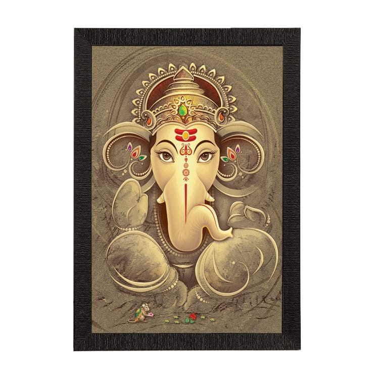Lord Ganesha Satin Matt Texture UV Art Painting
