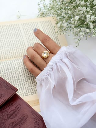 Shivas Kundan Ring-Gold