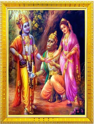NOKKES Hanuman Bajrangbali Hanumanji Maruti Golden 5X7 Inch Photo Frame_AQW35