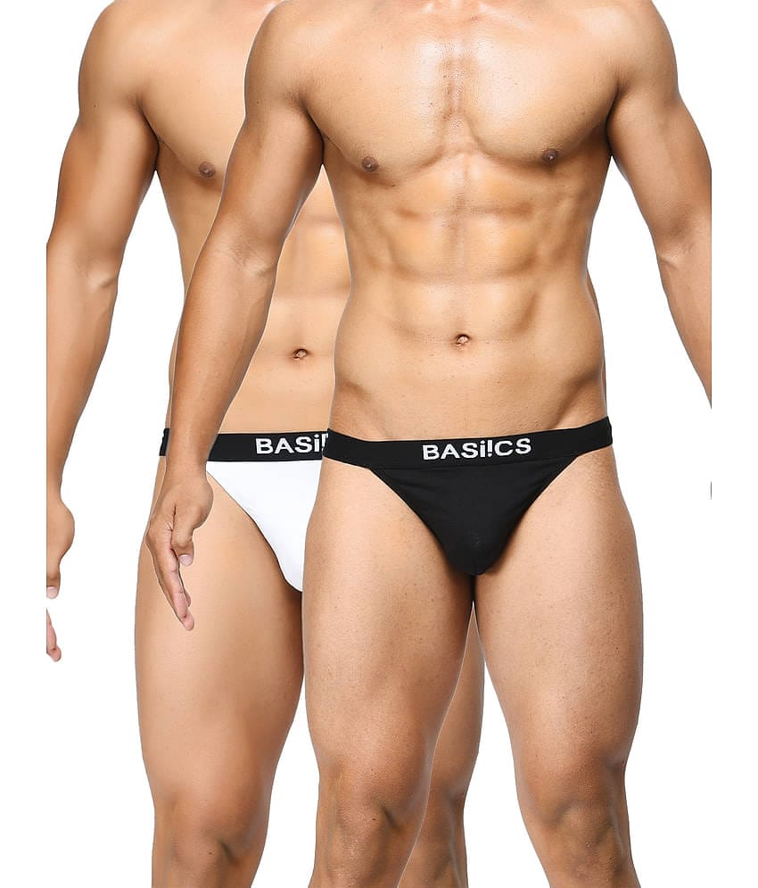 BASIICS By La Intimo Pack of 2 Cotton Thongs For Men's ( Multi )