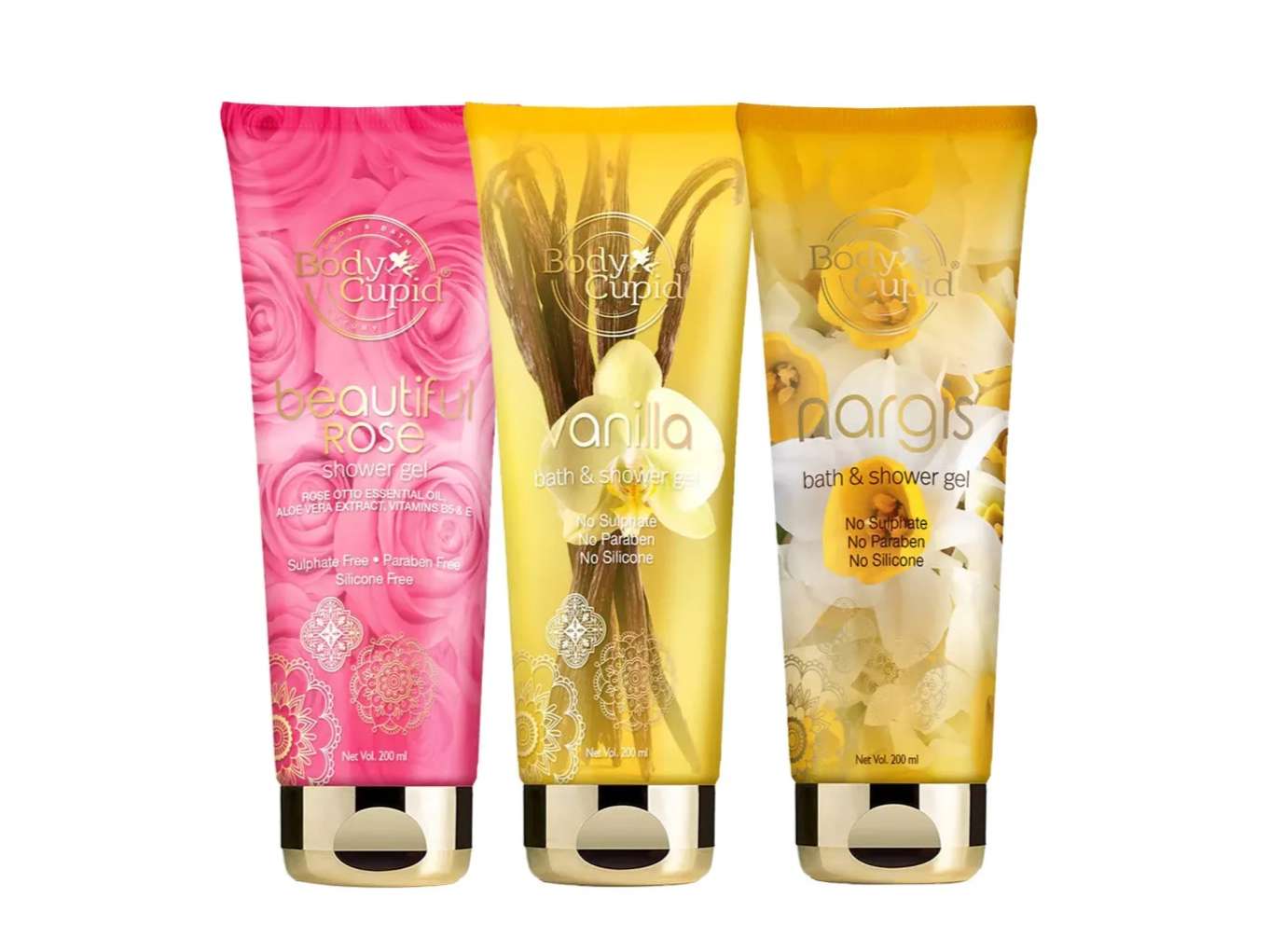 Body Cupid Premium Shower Gels Variety Bundle Of 3