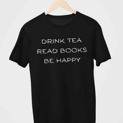 DRINK TEA READ BOOKS-Black / S