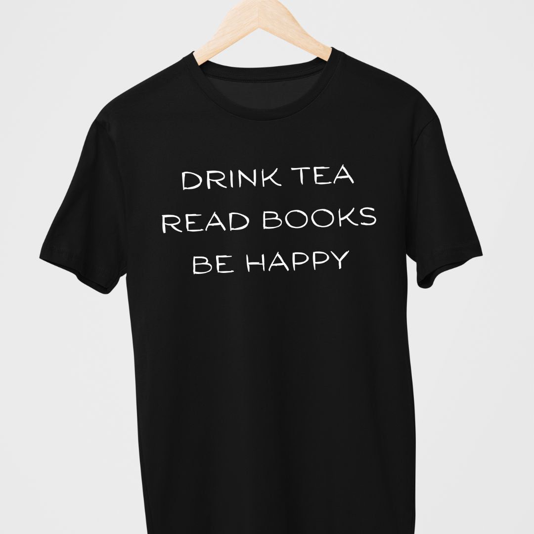 DRINK TEA READ BOOKS-Black / S
