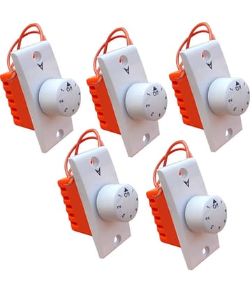 Hiru SWITCH 7 STEP - 5 PCS Simple FAN REGULATOR for Home & Office Step-Type Button Regulator
