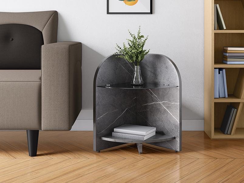 Nefer Corner Table - Black
