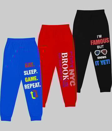 Kuchipoo Pack of 3 Boys Cotton Blend Trackpant ( Multi )