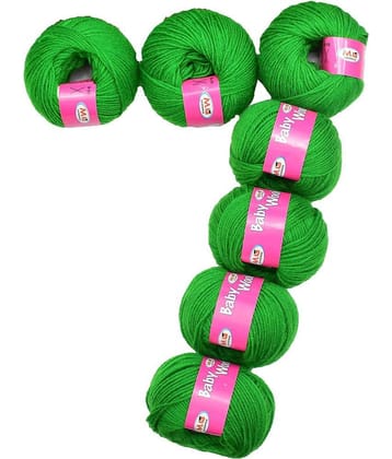 M.G ENTERPRISE 100% Acrylic Wool Parrot 7 Pc Baby Wool 4 ply Wool Ball Hand Knitting Wool/Art Craft Soft Fingering Crochet Hook Yarn-FC Art-IJ