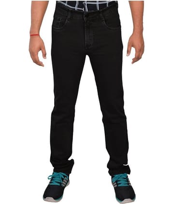 plounge - Black Denim Regular Fit Men's Jeans ( Pack of 1 )