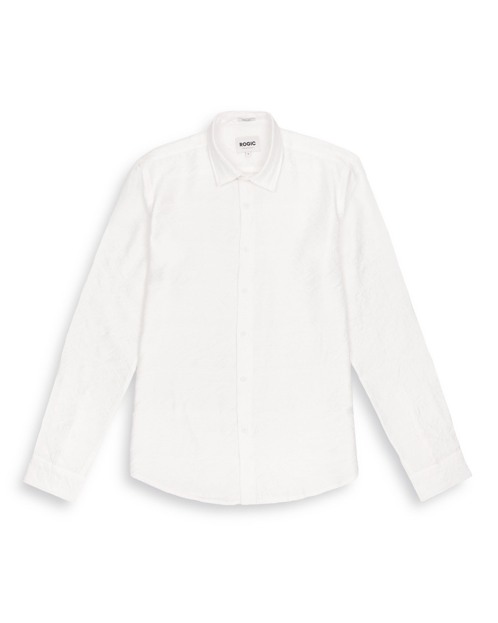TEXTURE SOLID SHIRT IN WHITE-M