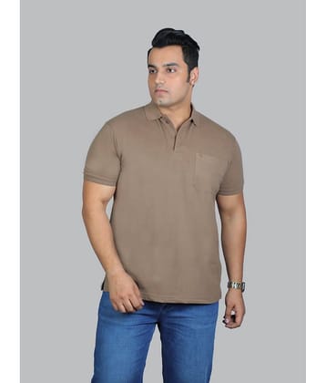 Xmex Pack of 1 Cotton Blend Regular Fit Solid Half Sleeves Men's Polo T Shirt ( Mustard )