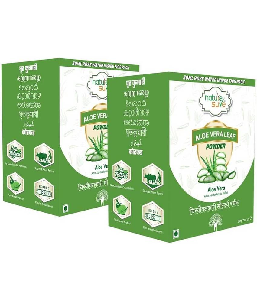 Nature Sure Aloe Vera Leaf Powder With Rose Water Powder 4 Gm Pack of 2