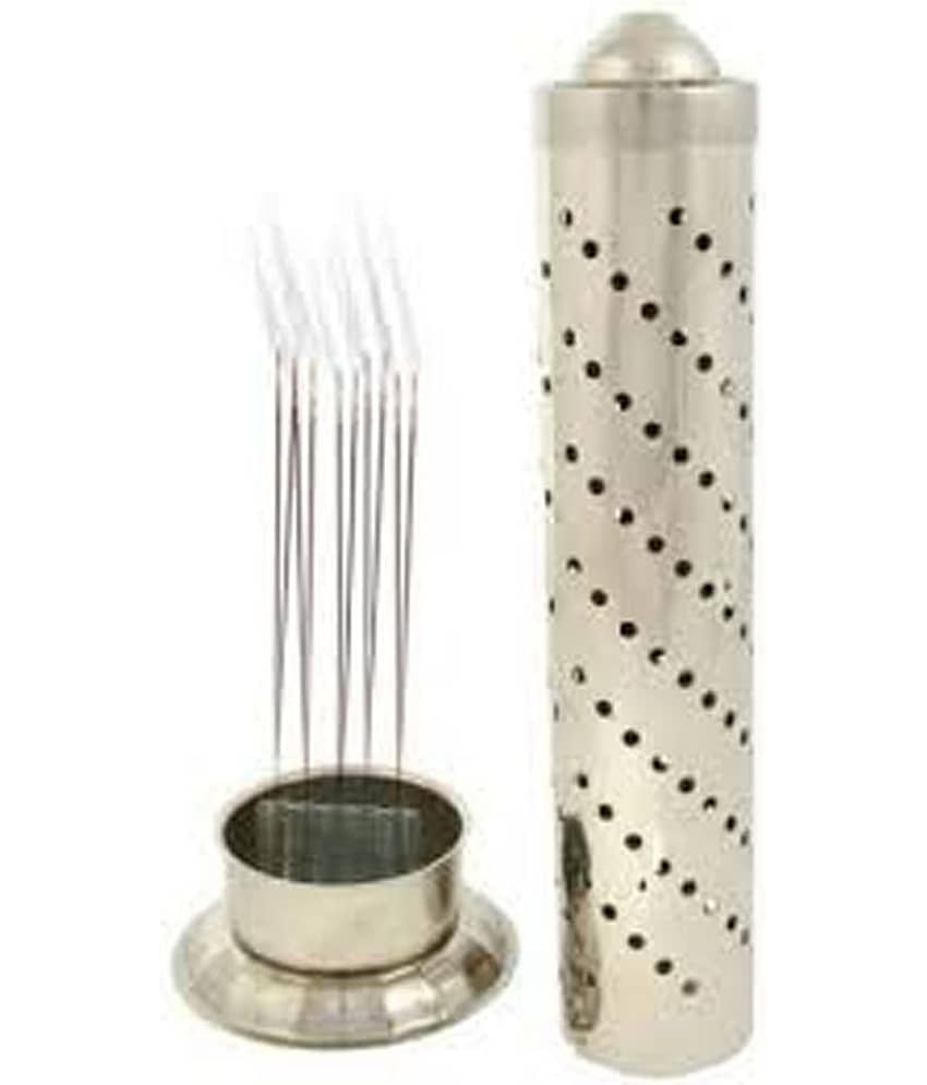 SwadesiBuyzzar White Stainless Steel Agarbatti Stand Holder