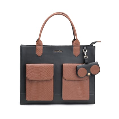 Black Madeleine Tote Bag-BLACK