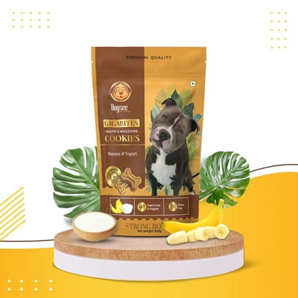 Dogsee Gigabites Banana Yogurt Cookie For Dogs 300 Gms