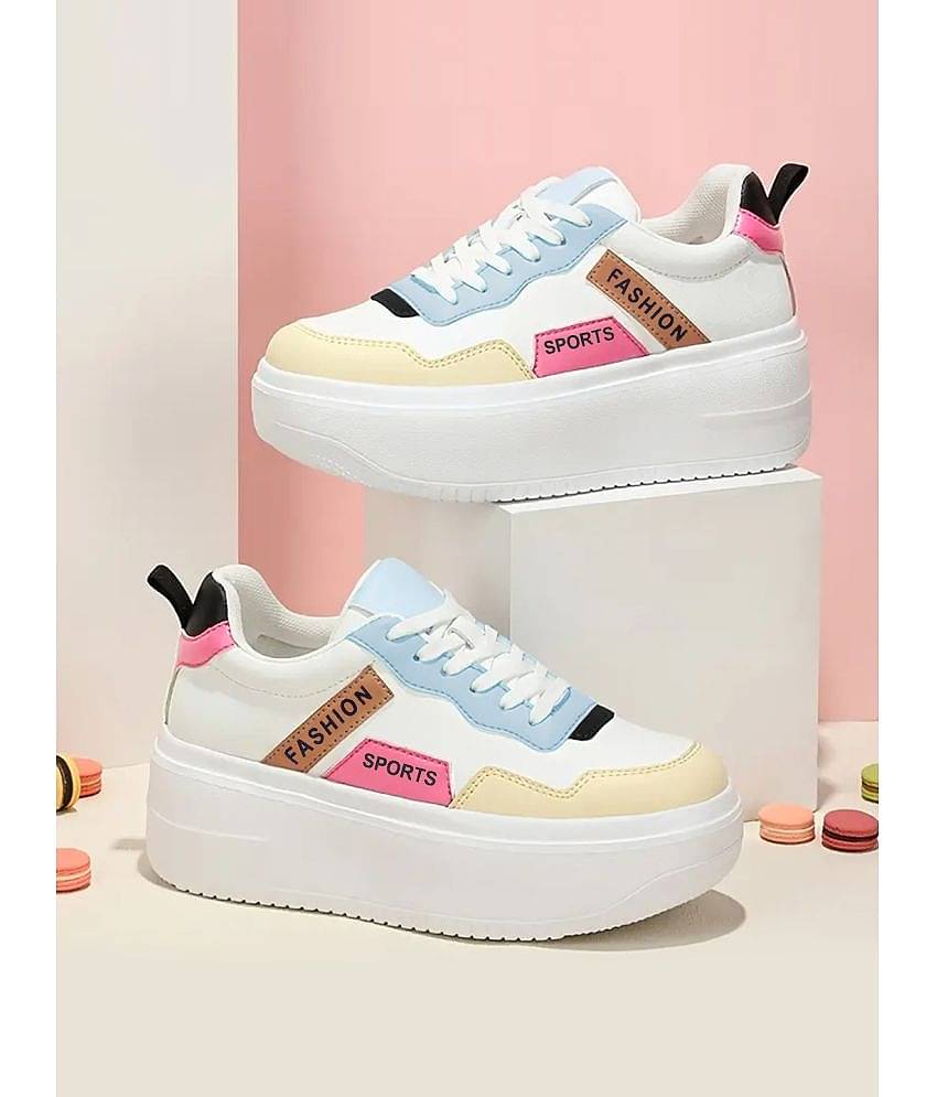 Shoetopia White Women's Sneakers