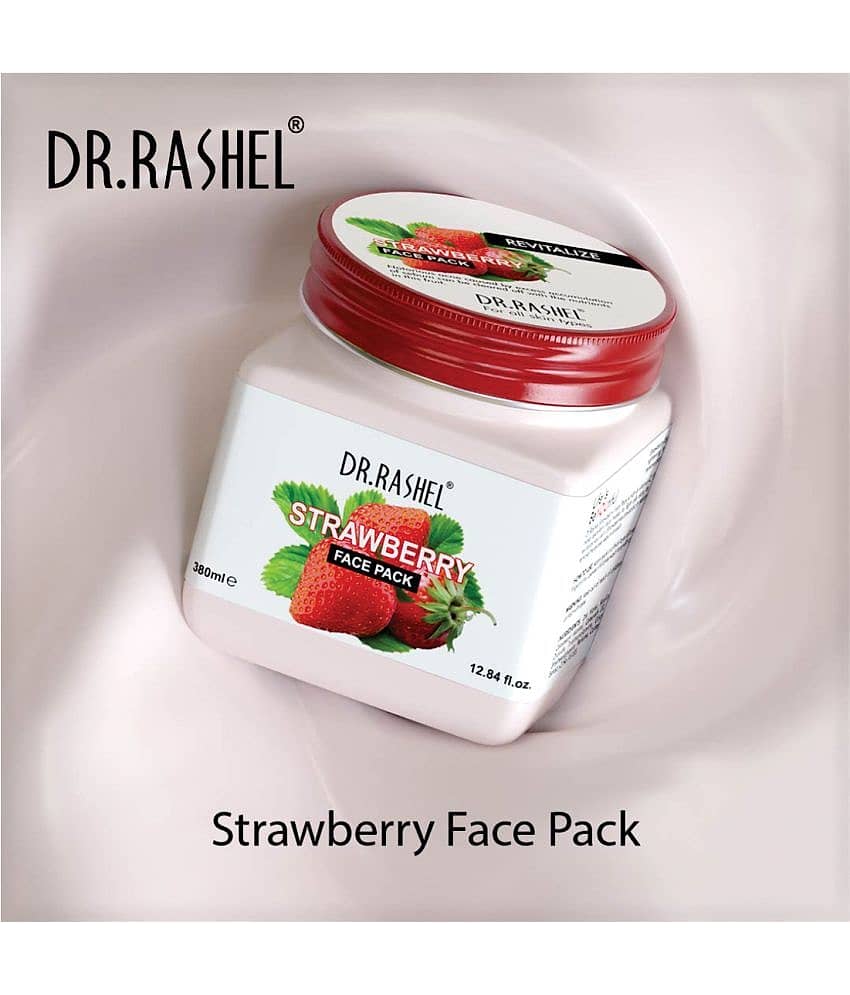 DR.RASHEL Strawberry Face Pack for Deep Cleansing, suits all skin types (380 ml) Pack of 1