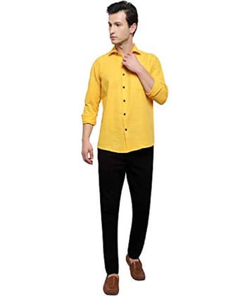 Latest Chikan - Cotton Blend Regular Fit Orange Men's Casual Shirt ( Pack of 1 )