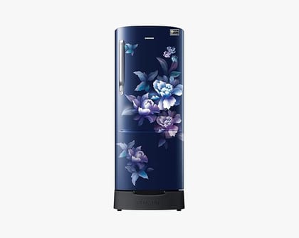 Samsung 183 L, 4 Star, Digital Inverter, Direct-Cool Single Door Refrigerator (RR20C1824HV/HL, Himalaya poppy Red, Base Stand Drawer, 2023 Model)