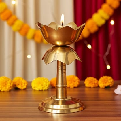 Brass Kamal Stand Deepak No. 5 (FMAS634 F)
