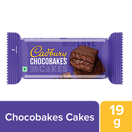 Cadbury Chocobakes Choc Layered Cakes, 19 g