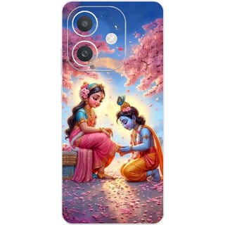Yug Emporium Oppo A3x Radha krishna (Back Cover, Multicolor)