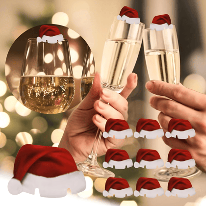 Christmas wine glass card - 10 pcs Christmas wine glass card - 10 pcs