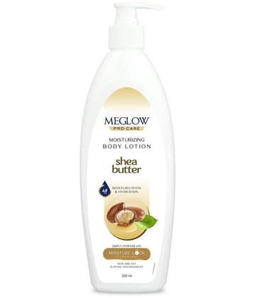 Meglow Pro-Care Moisturizer Body Lotion with Shea Butter with 48hrs Moisture Lock Technology 500ml