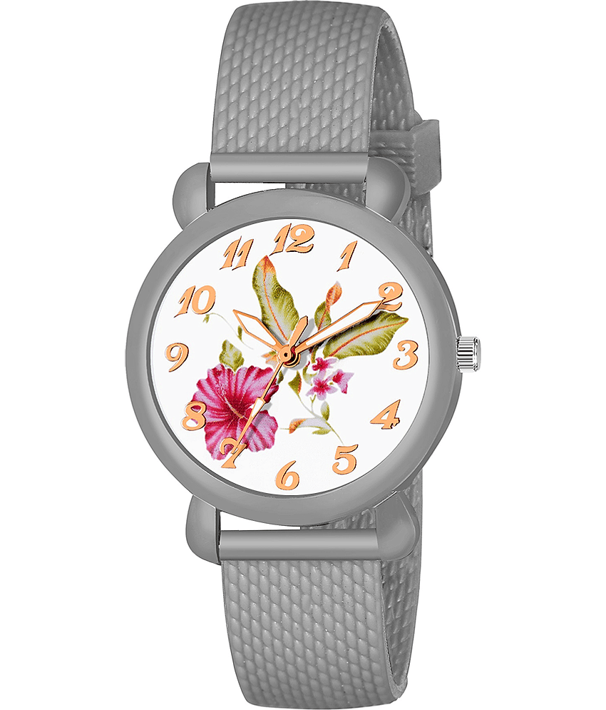 DECLASSE Light Grey Rubber Analog Womens Watch