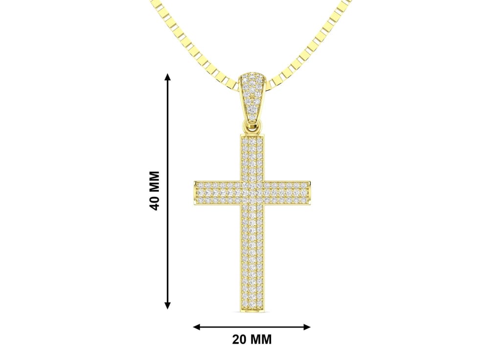 Iced Out Cross Pendant