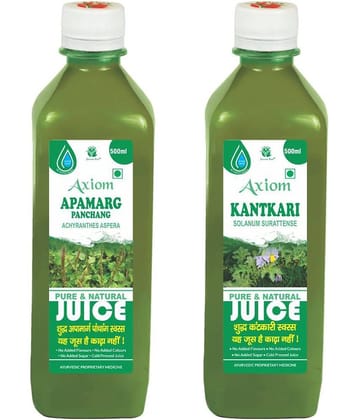 Axiom Apamarg Juice 500Ml + Kantkari Juice 500Ml , Ayurvedic Juice Combo Pack