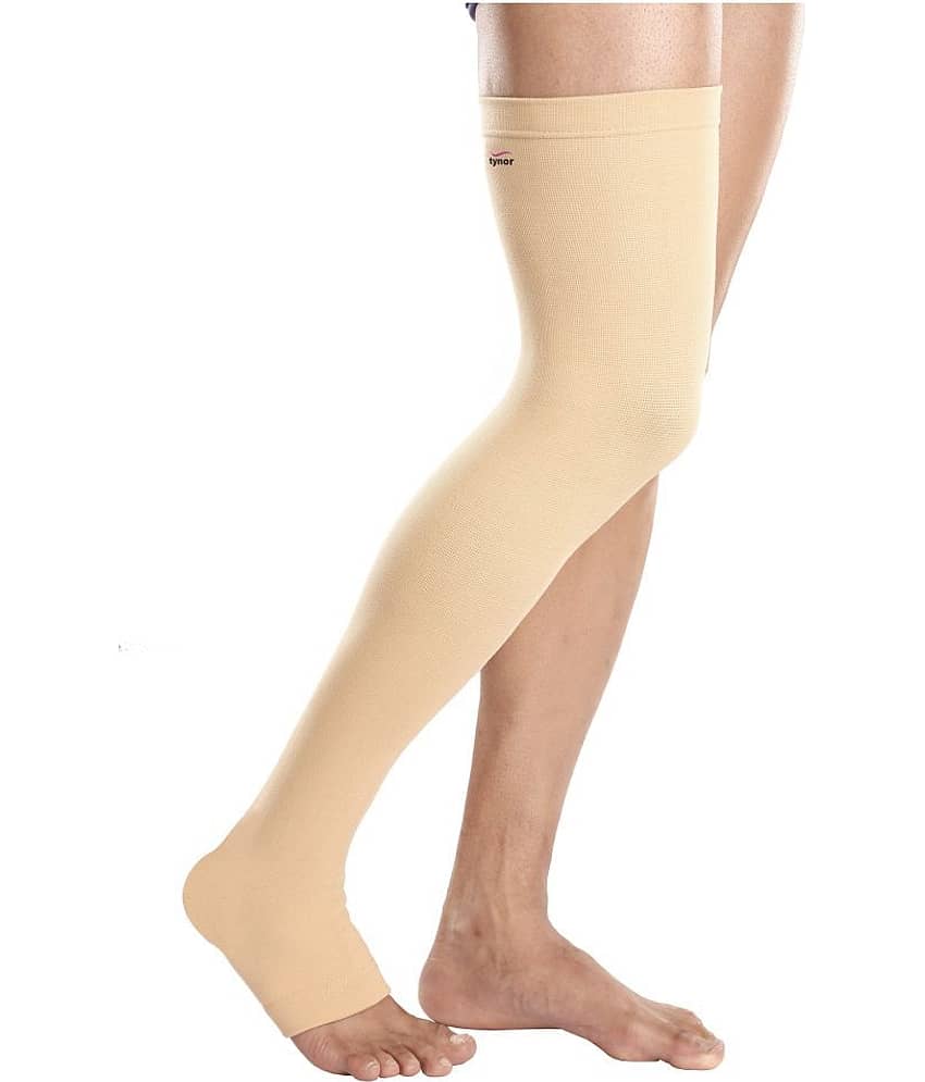 Tynor Compression Stocking Mid Thigh Classic, Beige, Small, 1 Pair