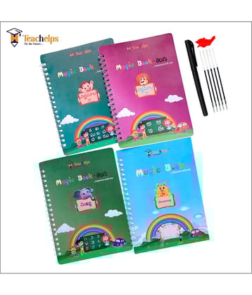 Telugu Magic Book Set - 4 Books - 1 Pen Set - Reusable