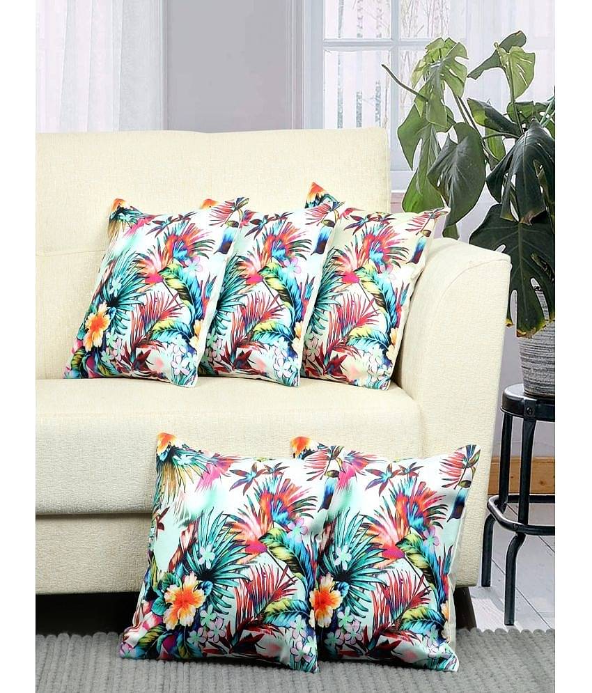 BELLA TRUE  Set of 5 Cushion Covers Floral Themed