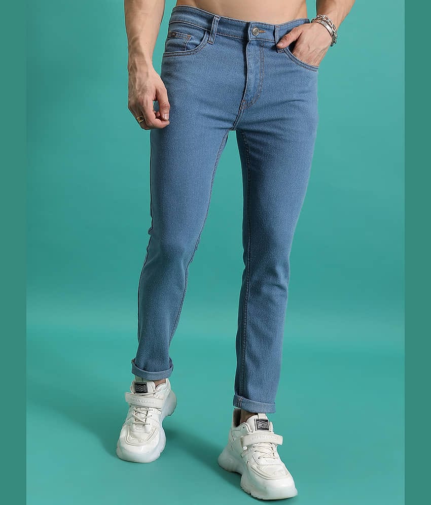 Highlander Slim Fit Clean Look Men's Jeans - Light Blue ( Pack of 1 )