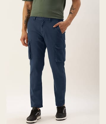 IVOC Men Regular Fit Mid-Rise Pure Cotton Cargos Trousers
