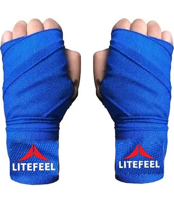 LITE FEEL Blue Cotton Hand Wrap ( Pack of 1 )