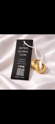 Astrix Global Exim Premium Gold Plated Textured Hoop Earrings (Gold) | Elegant Engraved Finish | Everyday & Festive Wear