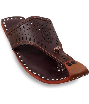rajeraj Brown Men's Kolhapuris