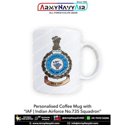 ArmyNavyAir IAF 735 Signal Unit Mug (350ml) | Premium Ceramic | Defence Memorabilia ArmyNavyAir IAF 735 Signal Unit Mug (350ml) | Premium Ceramic | Defence Memorabilia