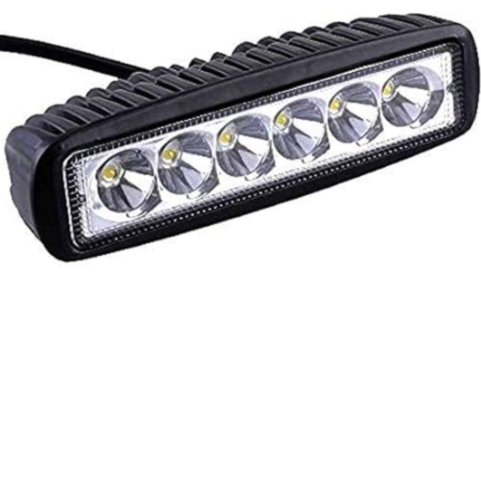 6 LED Straight Fog Lights Projector Lens (Black)