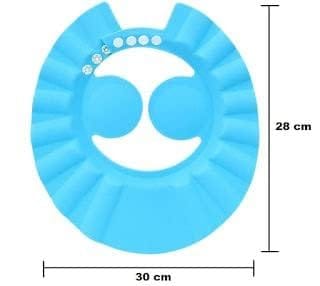 Adjustable Safe Soft Baby Shower Cap, Waterproof Bathing Hat for Infants & Toddlers, Protects Eyes & Ears, Comfortable & Non-Irritating, Prevents Water Ingestion, Easy to Use